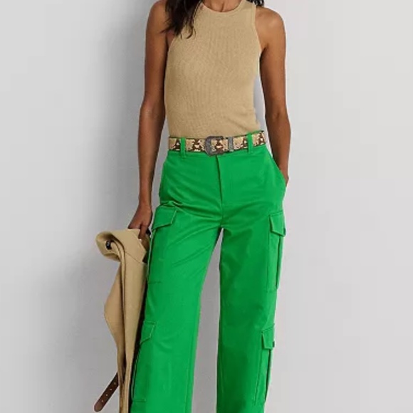 Lauren Ralph Lauren Green Cargo Pant  Sz 12 - Picture 4 of 5